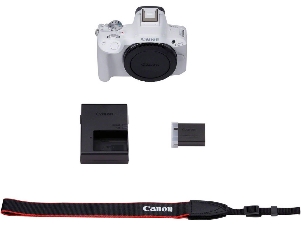 Kit Cámara Fotográfica CANON EOS R50 WHITE + RF-S 18-45MM SILVER (Encaje: Canon RF - Apertura: F4.5-6.3)