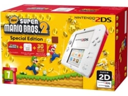 Nintendo 2DS Blanca/Roja + New Super Mario Bros Special Edition (Preinstalado)