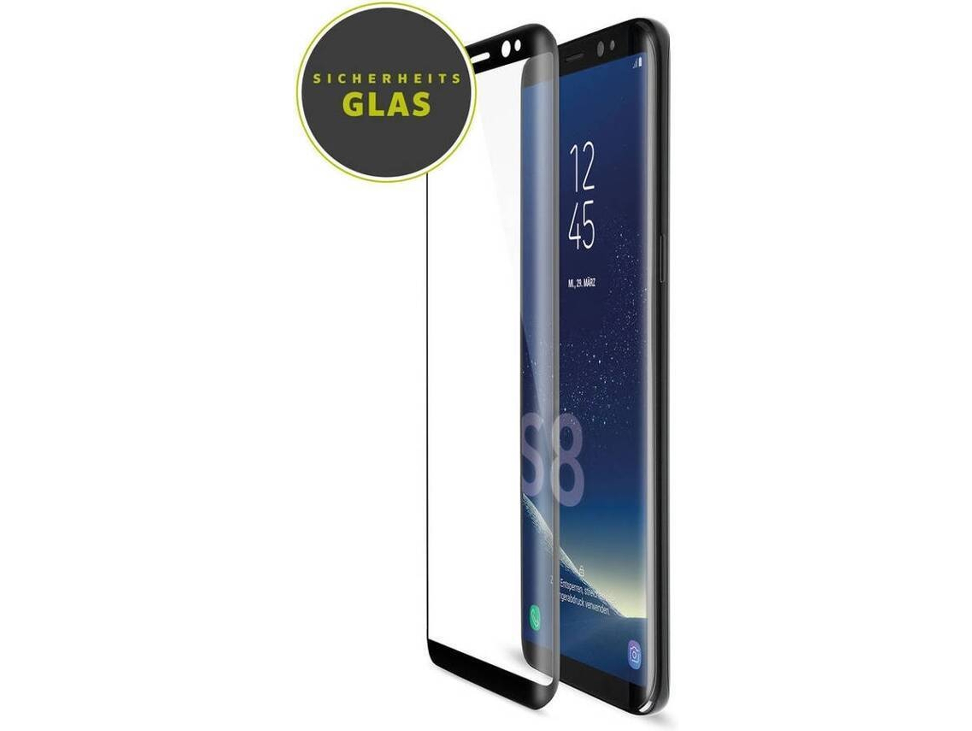 Protector de Cristal Templado Samsung Galaxy S8 ARTWIZZ Curved Negro