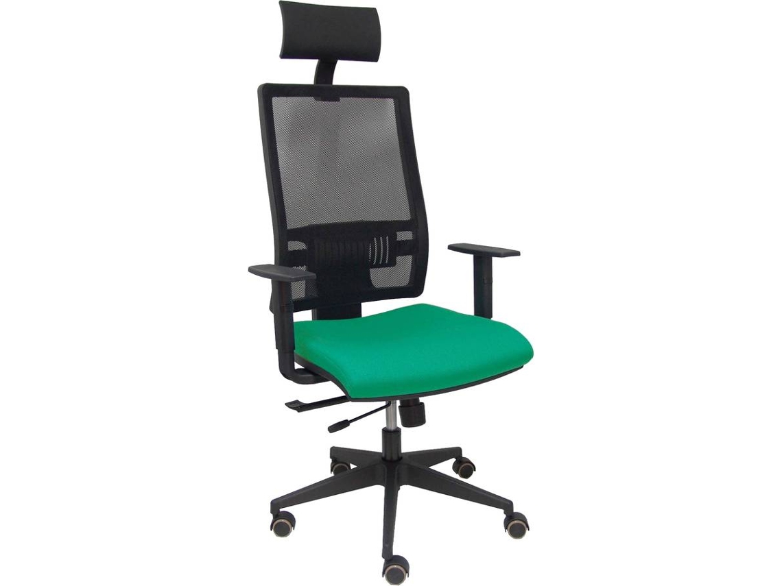 Silla Operativa PYC Horna Cabecero Verde (Brazos Ajustables - Malla)