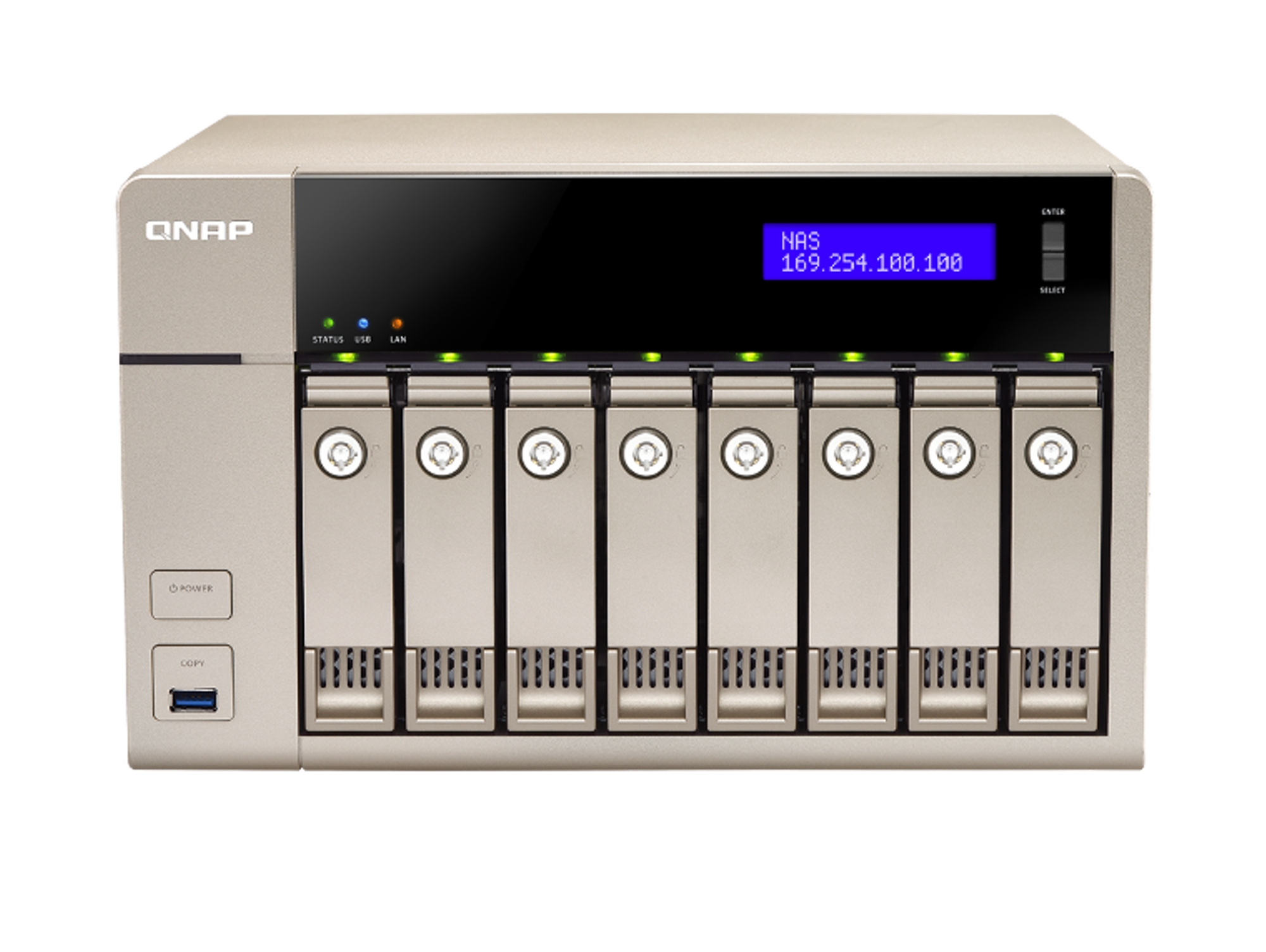NAS QNAP Tvs-863-8G (8 BahÃ­as - 0 TB)