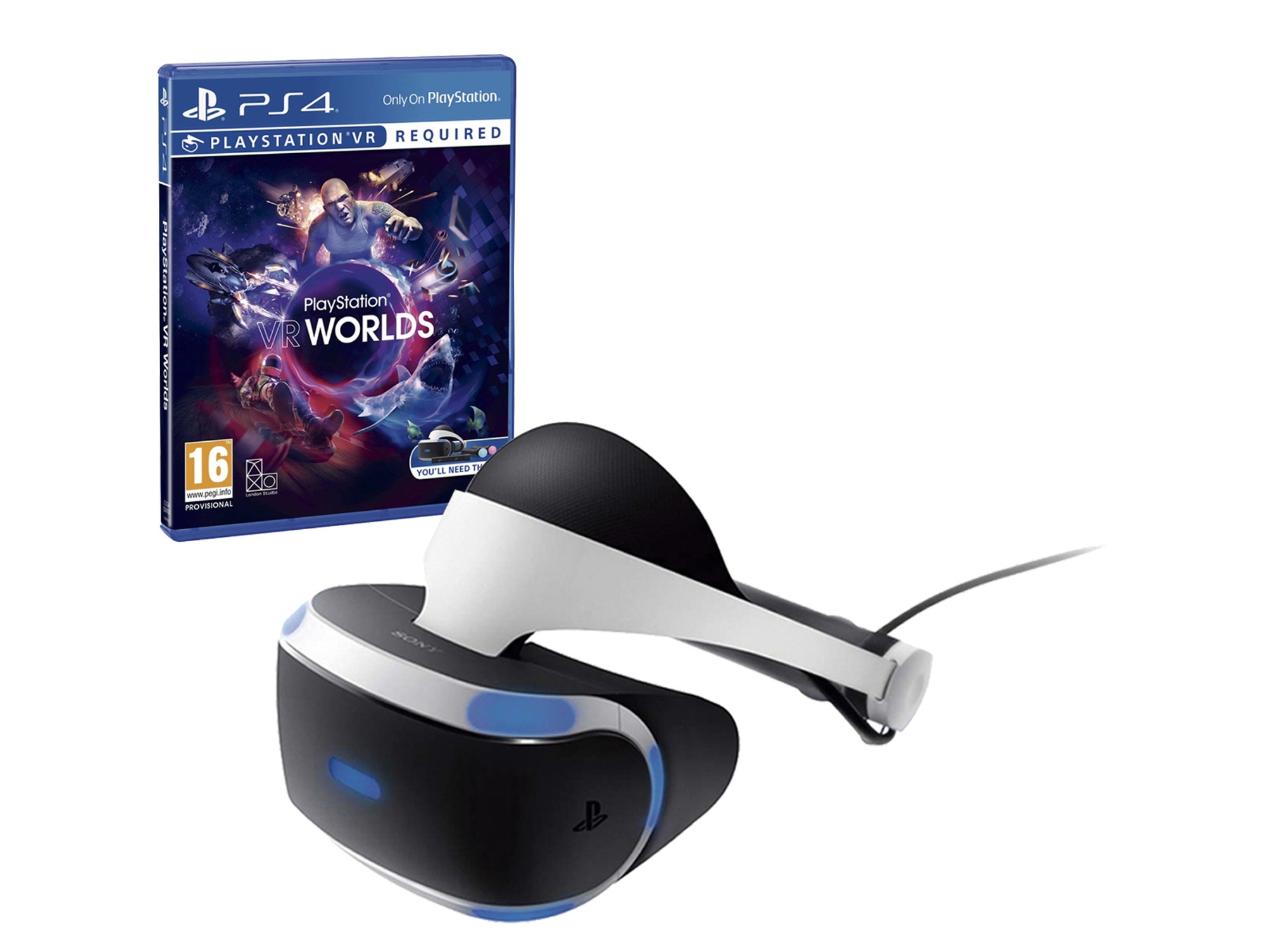 Gafas Playstation VR + Juego VR Worlds para PS4
