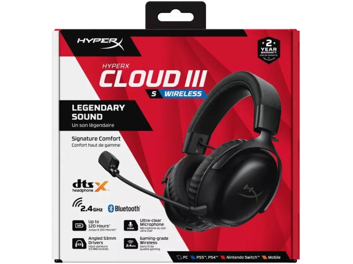 Auriculares Gaming HYPERX Cloud III S (Wireless - Rojo)