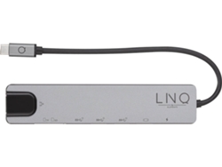 LINQ LQ48010 Hub (USB-C - 8 puertos - Gris)