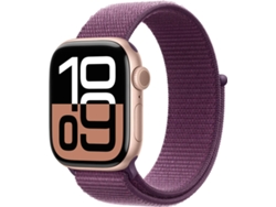 APPLE Watch Series 10 GPS + Cellular 42mm Aluminio Oro Rosa con Correa Loop Deportiva Ciruela