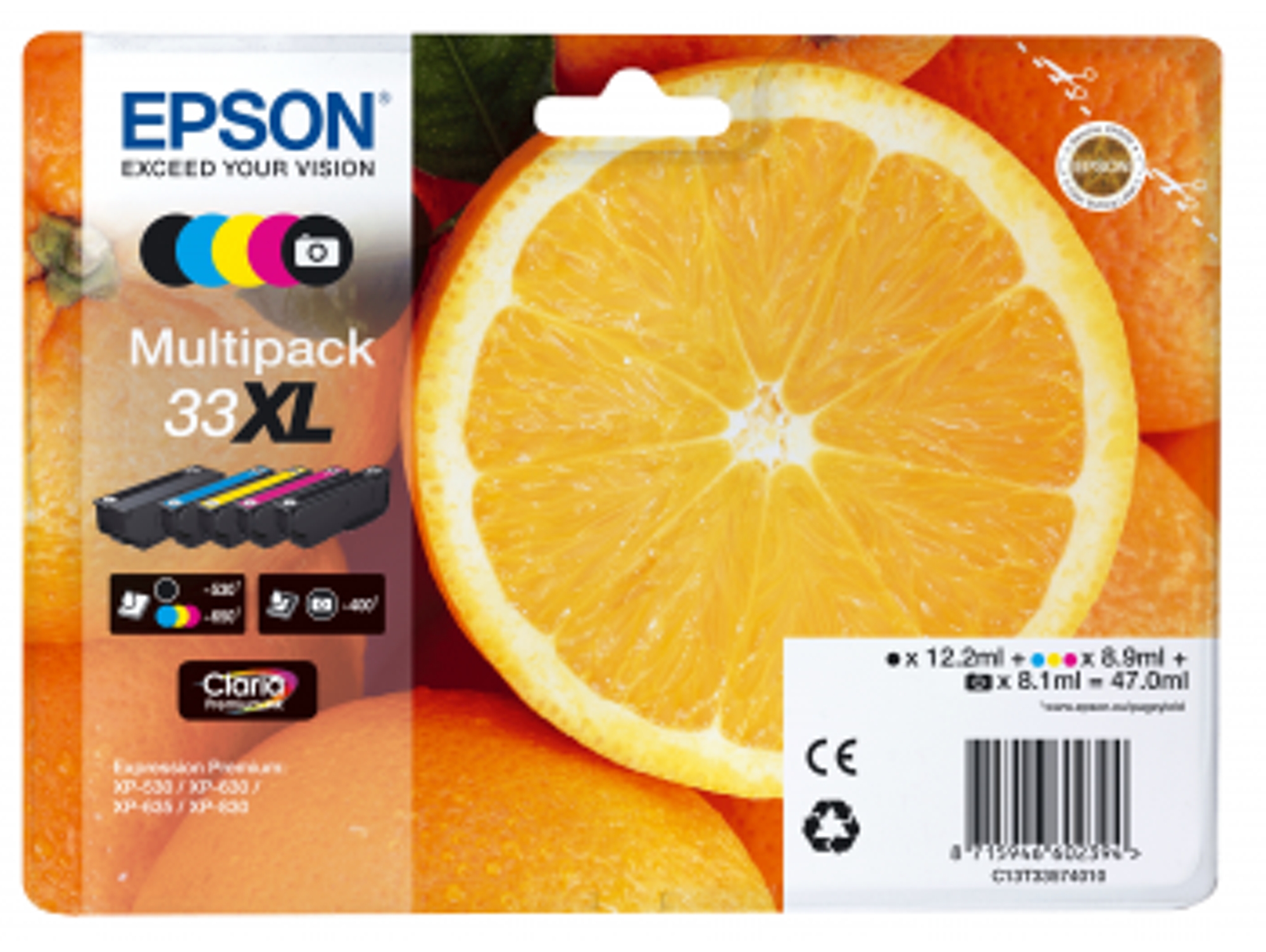 Pack ahorro cartuchos de tinta original EPSON,  33, Naranjas, C13T33574010, T3357