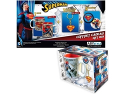 Pack DC Comics Taza + Llavero + Insignia superman (Caja Abierta)