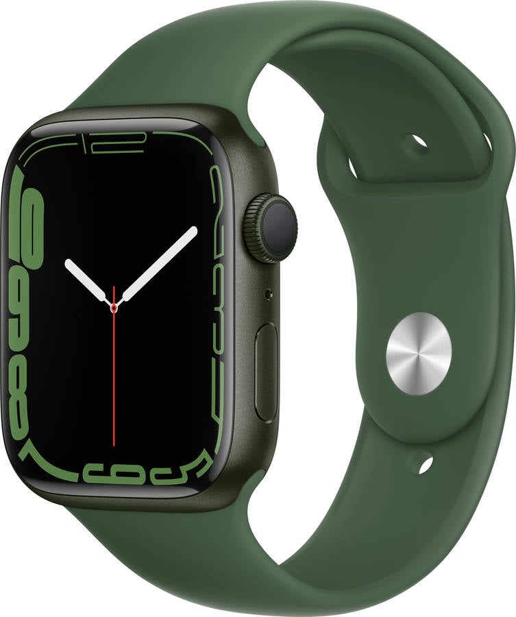 APPLE Watch Series 7 GPS 45 mm Verde con Correa Deportiva Trébol