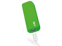 Powerbank SBS Compact (3000 mAh - 1 USB - MicroUSB - Verde)