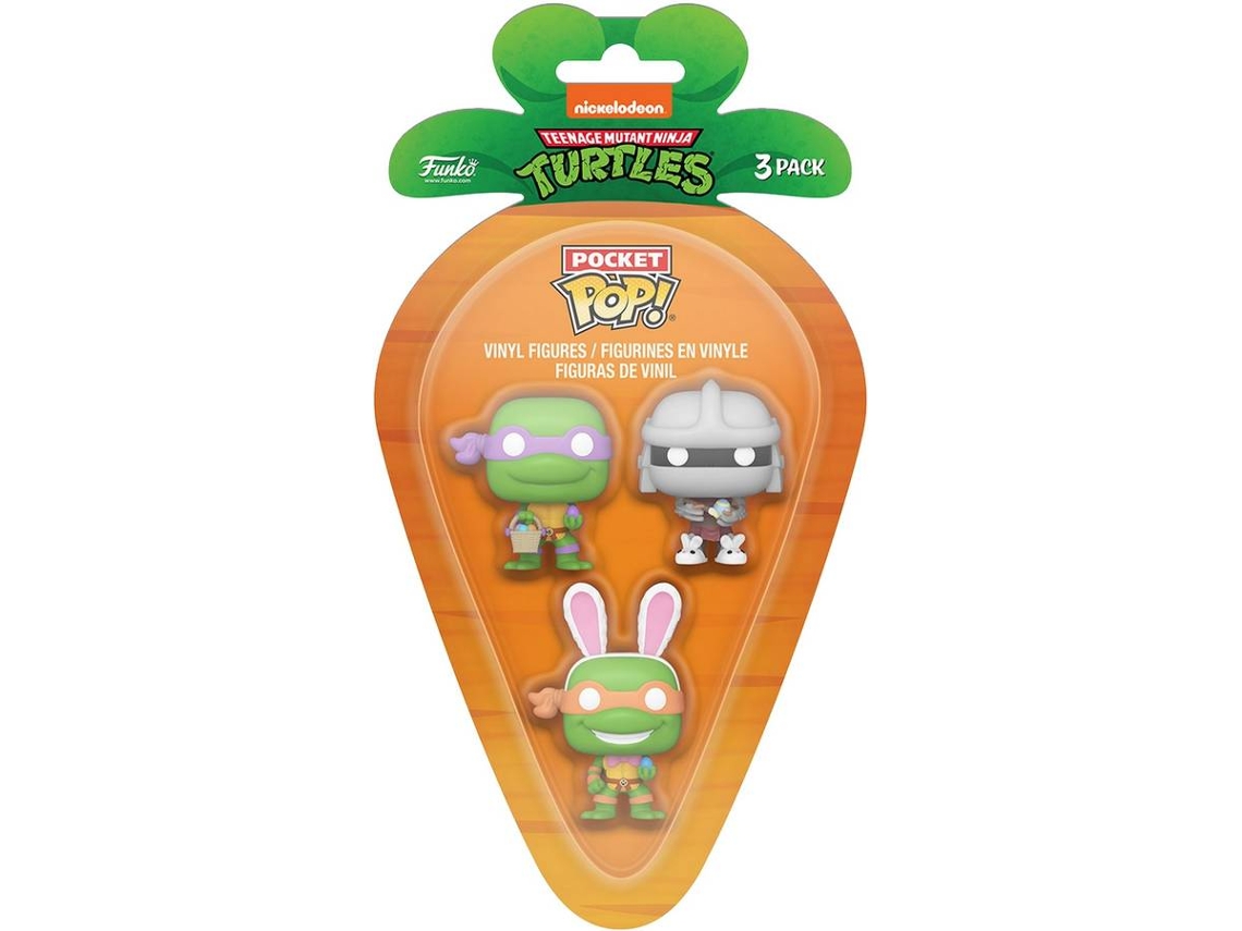 Figura Carrot Pocket FUNKO Pop!: Teenage Mutant Ninja Turtles - Donatello/MichelAngelo/Shredder