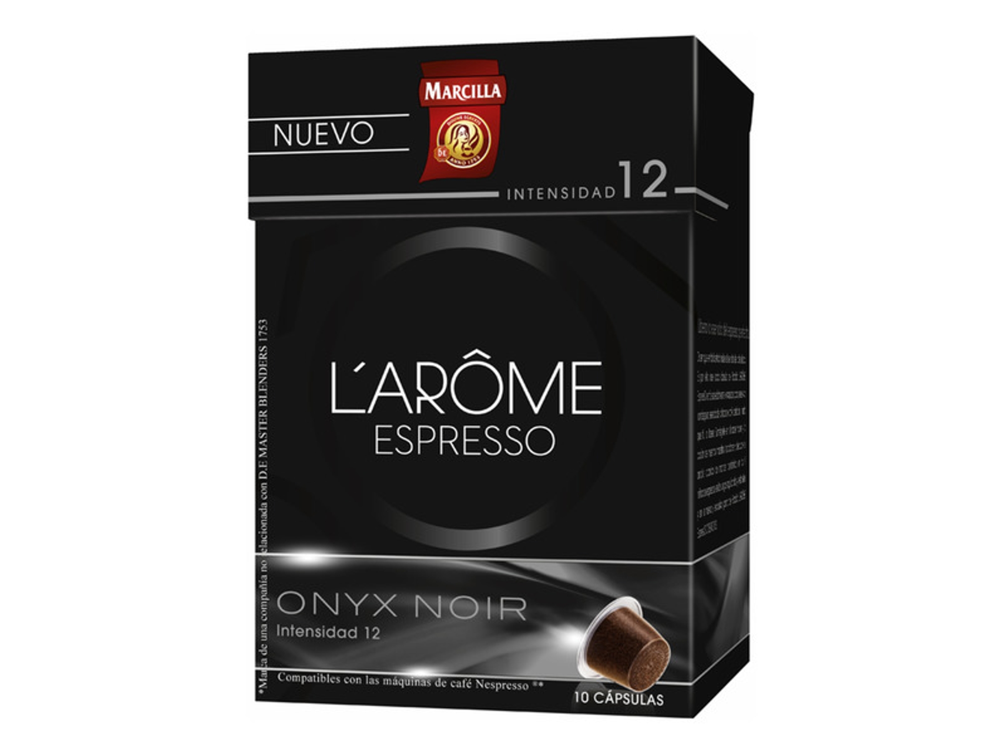 Cápsulas Café Espresso L'OR Ultimates Onyx 12