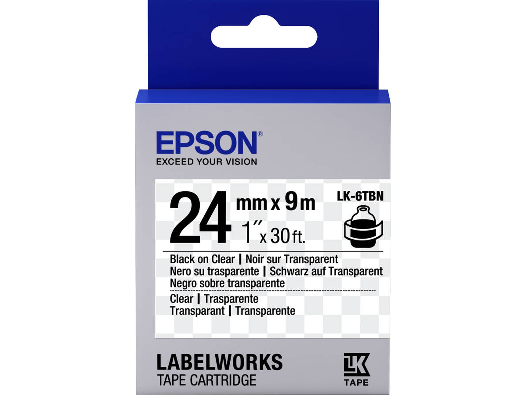 Cinta transparente EPSON LK-6TBN - C53S656007