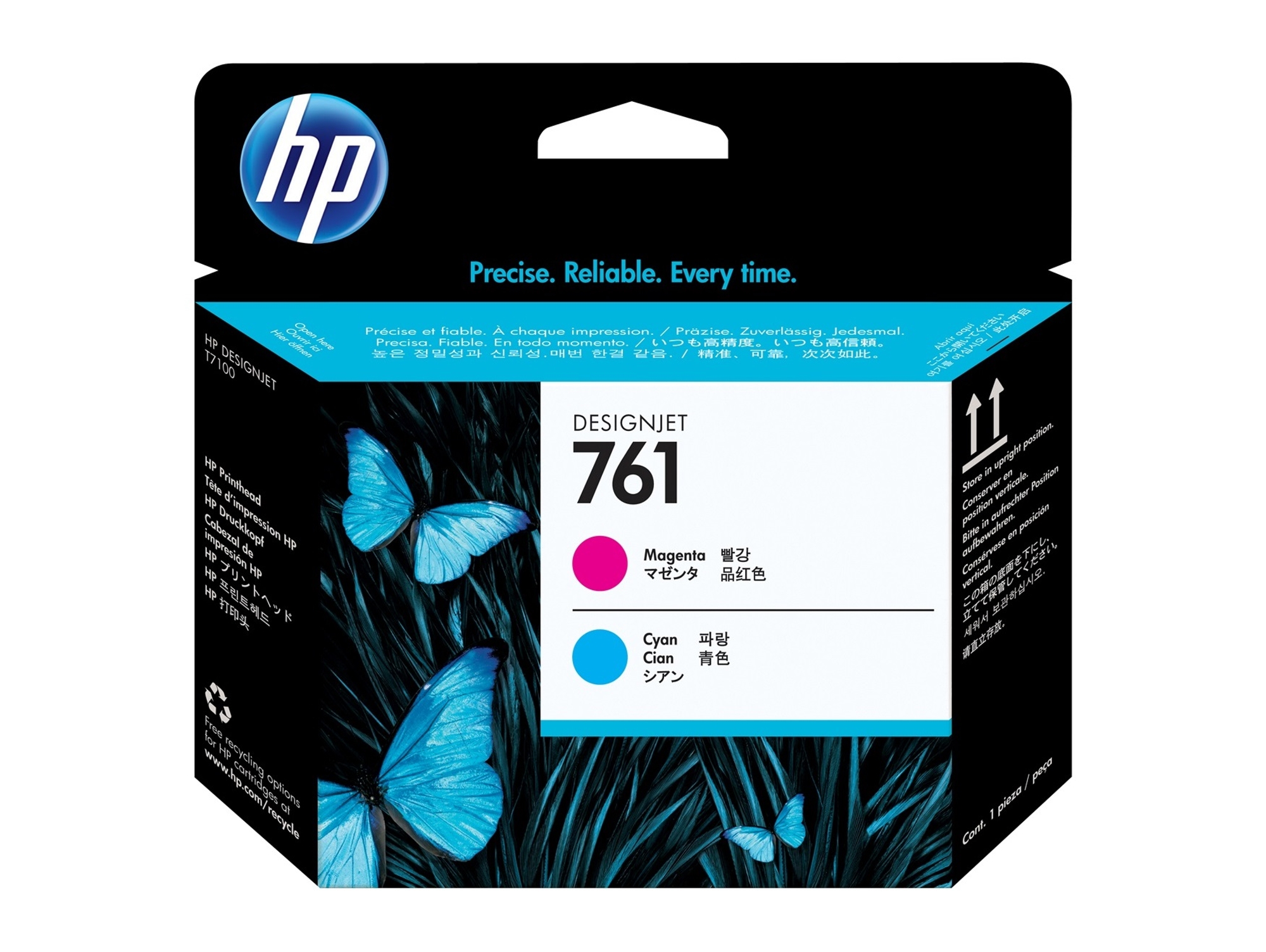 Cabezal de Impresión Original HP 761 CH646A Magenta / Cián  para DesignJet T7100, T7200 Production Printer