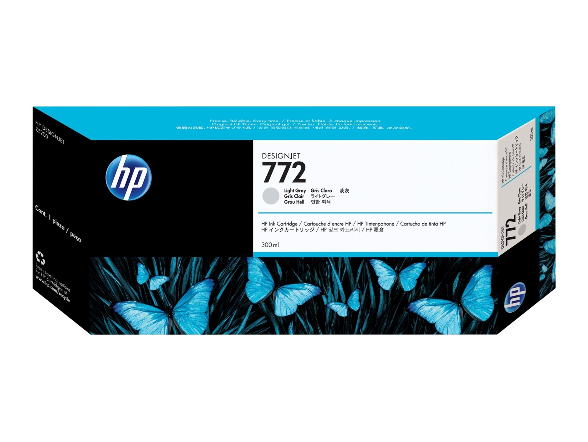 Cartucho de Tinta Original HP 772 de 300 ML CN634A Gris Claro