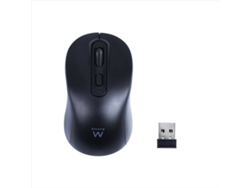 Ratón óptico inalámbrico EWENT EW3218 (1600 ppp - Negro)