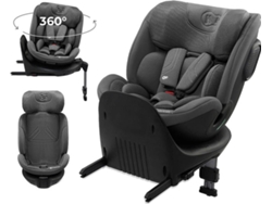 Silla De Coche Kinderkraft XRIDER 2 i-Size 40–150 cm con rotación 360°, RWF hasta 105 cm e ISOFIX Gris