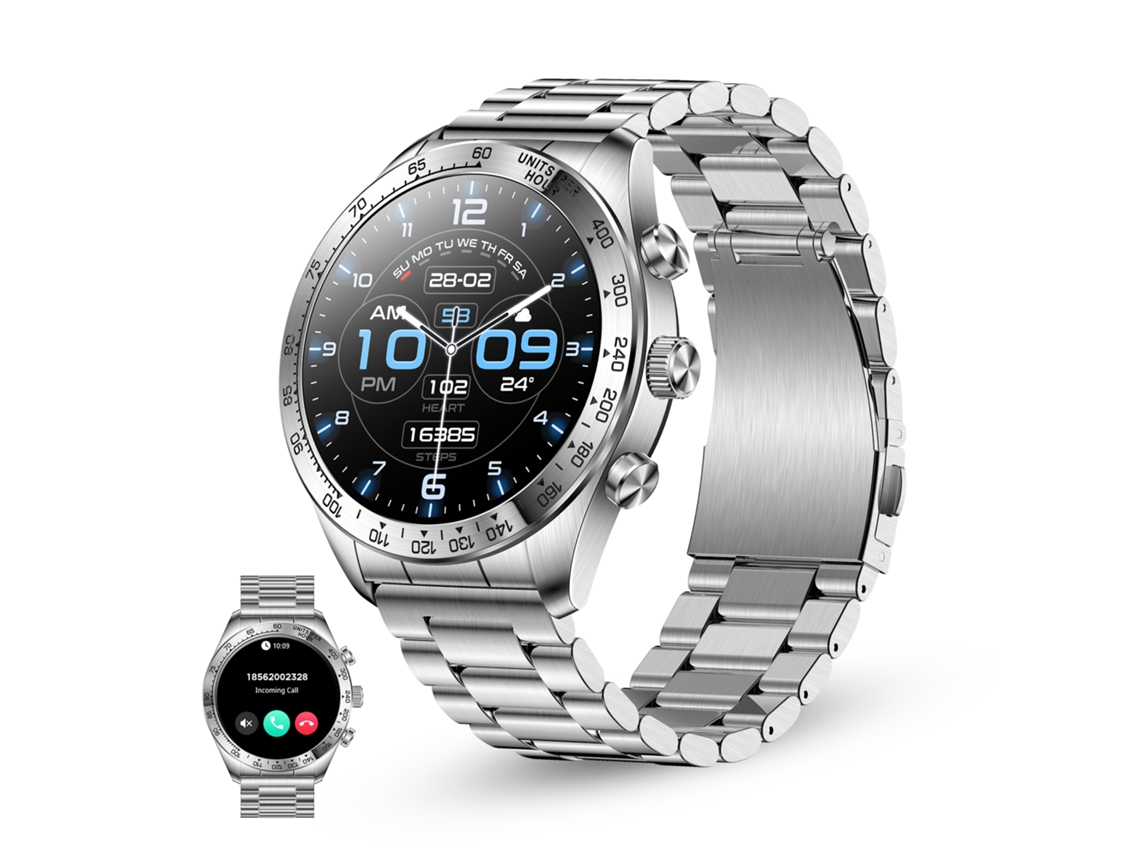 Smartwatch Ksix Elite, Pantalla Amoled 1.43", Autonomía 4 Días, Ip67, Modo Deporte Y Salud, Llamadas, Plateado