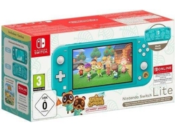 Consola Nintendo Switch Turquesa + Juego Animal Crossing New Horizons (Código de Descarga en la Caja) + 12 Meses de NSO