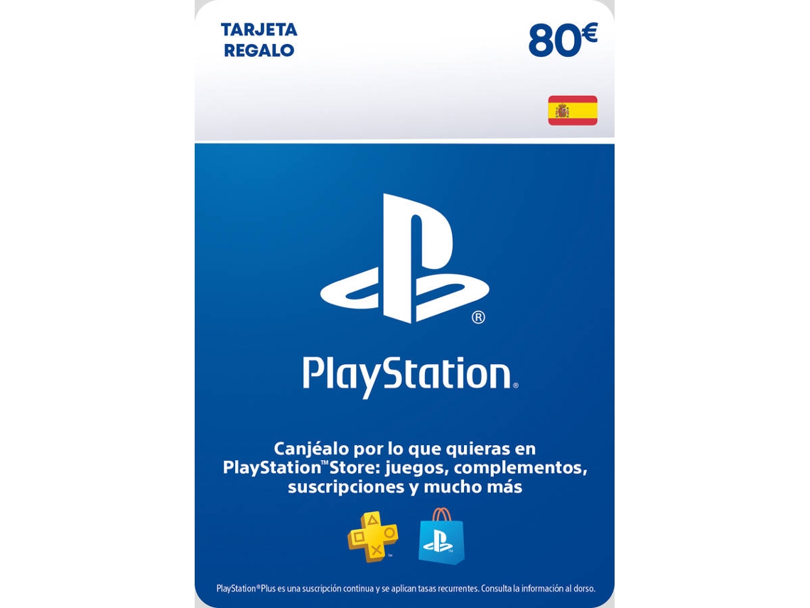 Tarjeta Regalo SONY Playstation 80€ (Digital)