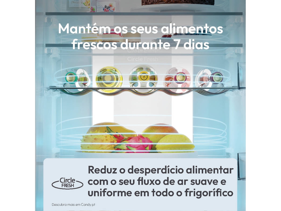 Frigorífico Combi CANDY CNCQ2T618EW (No Frost - 185 cm - 355 L