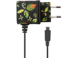 Cargador Adaptador microUSB KSIX Red tropical negro
