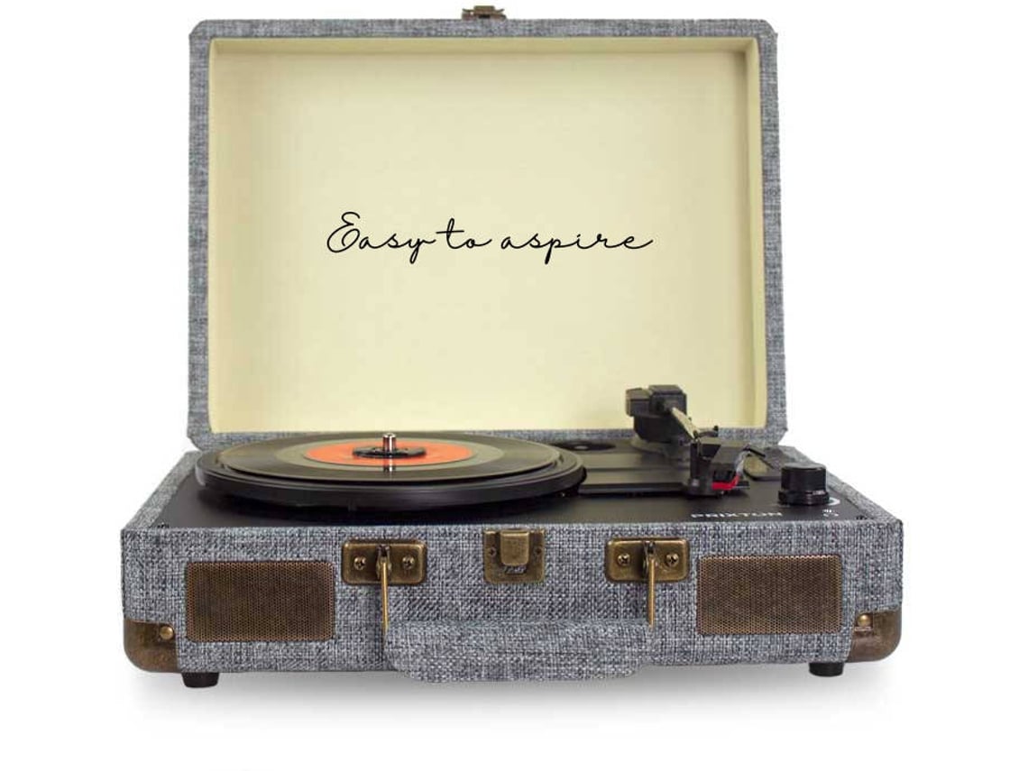 Tocadiscos PRIXTON VC400 Gris (Manual Velocidad: 33 1/3 45