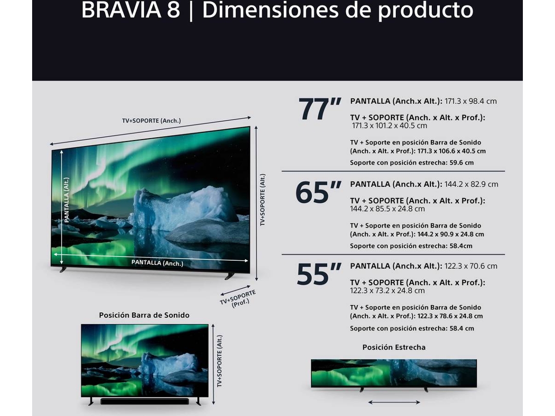 TV SONY BRAVIA 8 55XR80 (OLED - 55'' - 140 cm - 4K Ultra HD