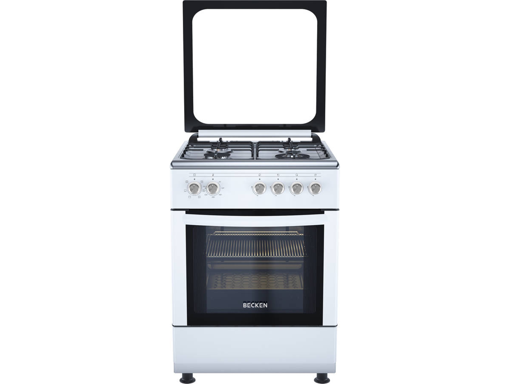 Cocina BECKEN BMS4508 WH B/P (64 L - Eléctrico y Gas Butano-Propano - Blanco)