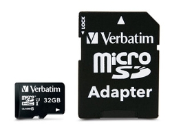 Tarjeta de Memoria VERBATIM 32GB C10 con Adaptador