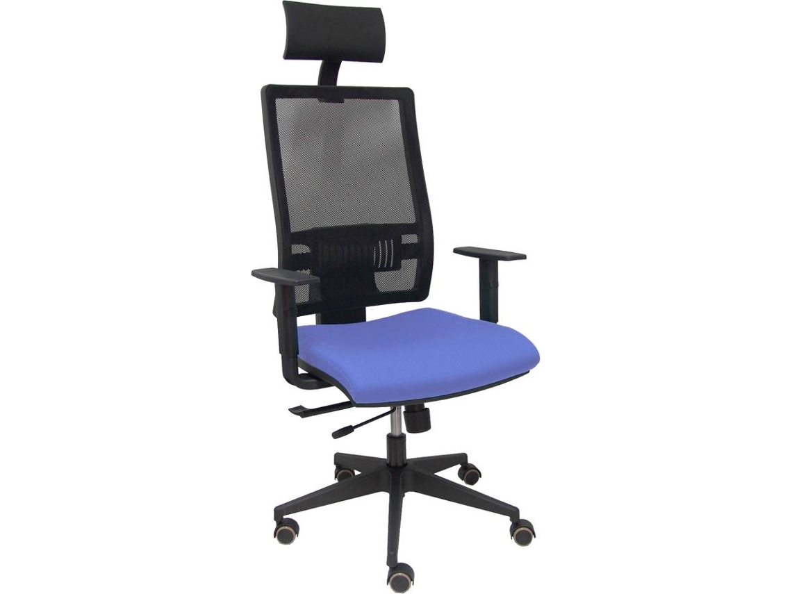 Silla Operativa PYC Horna Cabecero Azul (Brazos Ajustables - Malla)
