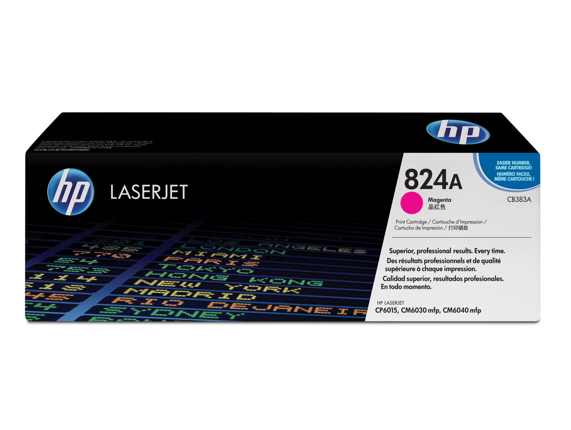 Cartucho de tóner original LaserJet HP 824A magenta para Laserjet CP6015, CM6030mfp y CM6040mfp