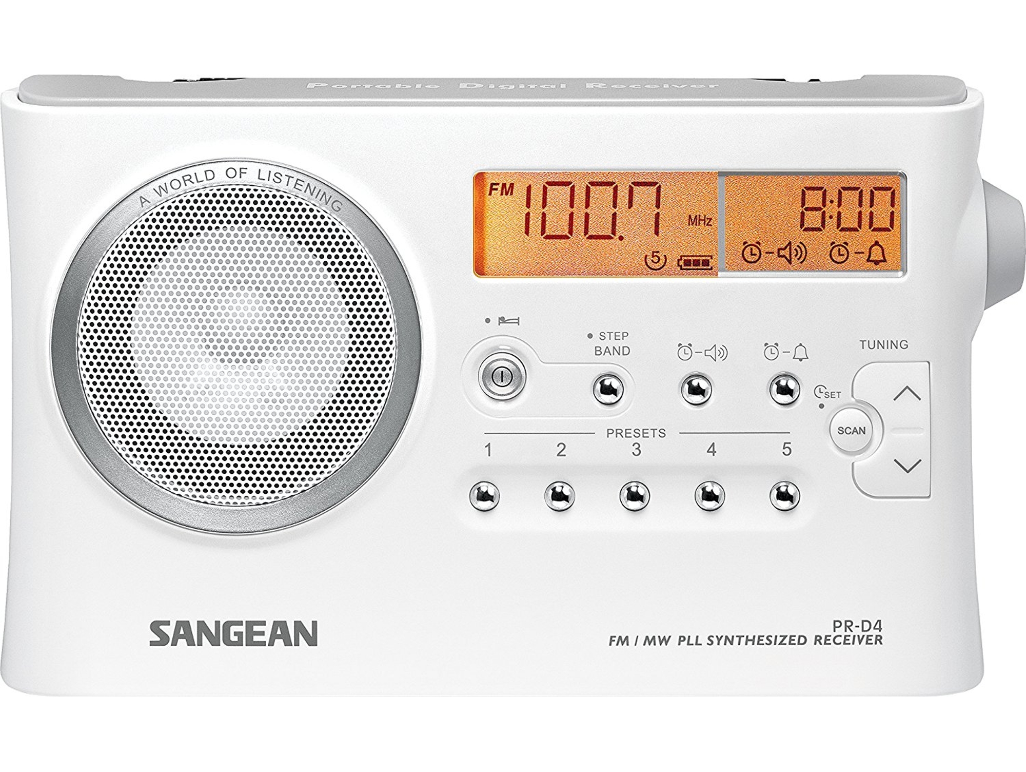 Radio de Mesa SANGEAN PR-D4 Blanco