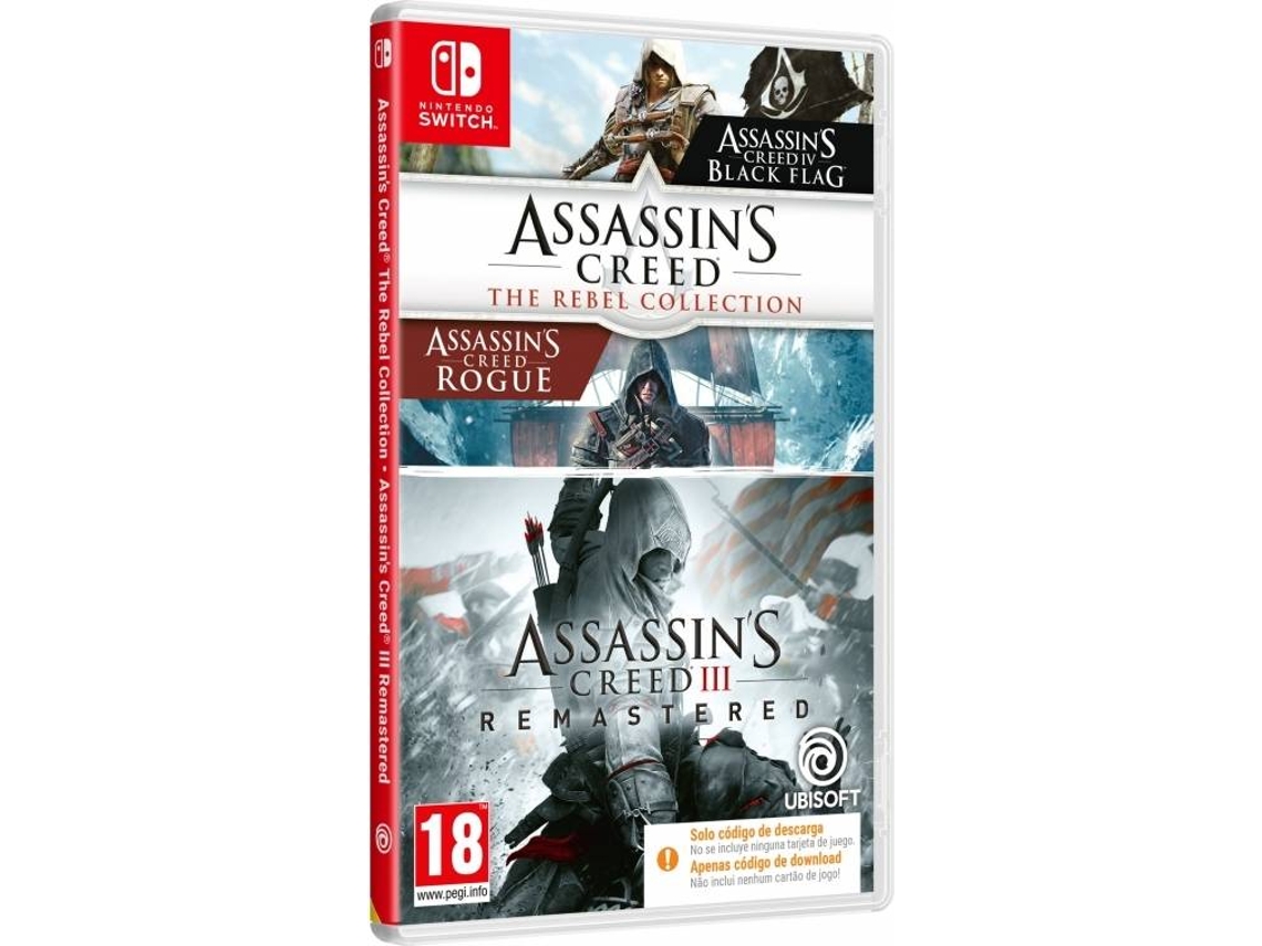 Juego Nintendo Switch Assassin's Creed III + Rebel Collection Bundle (Código de Descarga en la Caja)