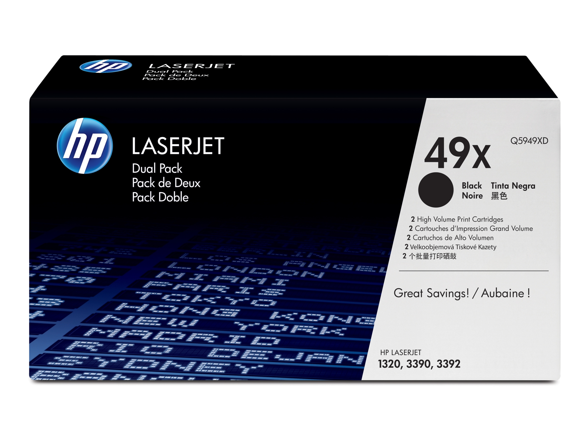 Pack 2 cartuchos de Tóner Original LaserJet HP 49X negro Q5949XD