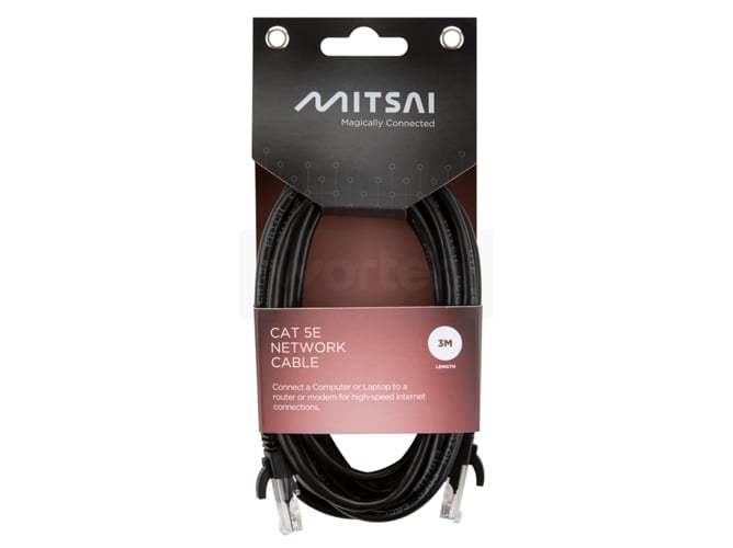 Cable de Red MITSAI Basics (RJ45 - 3m - Negro)