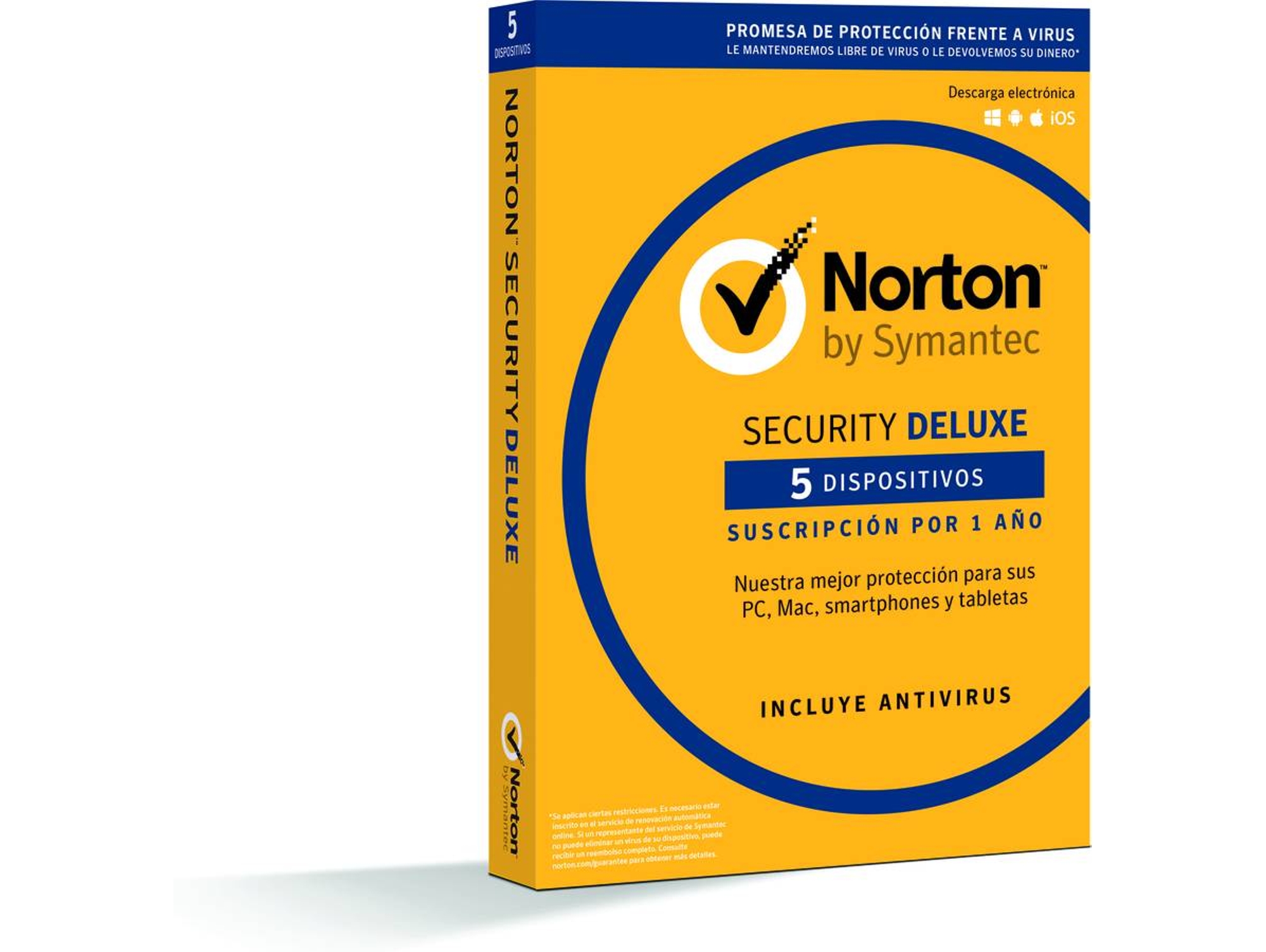 Software NORTON Security Deluxe 3.0 (5 Dispositivos - 1 - PC, Mac, Smartphone y Tablet)