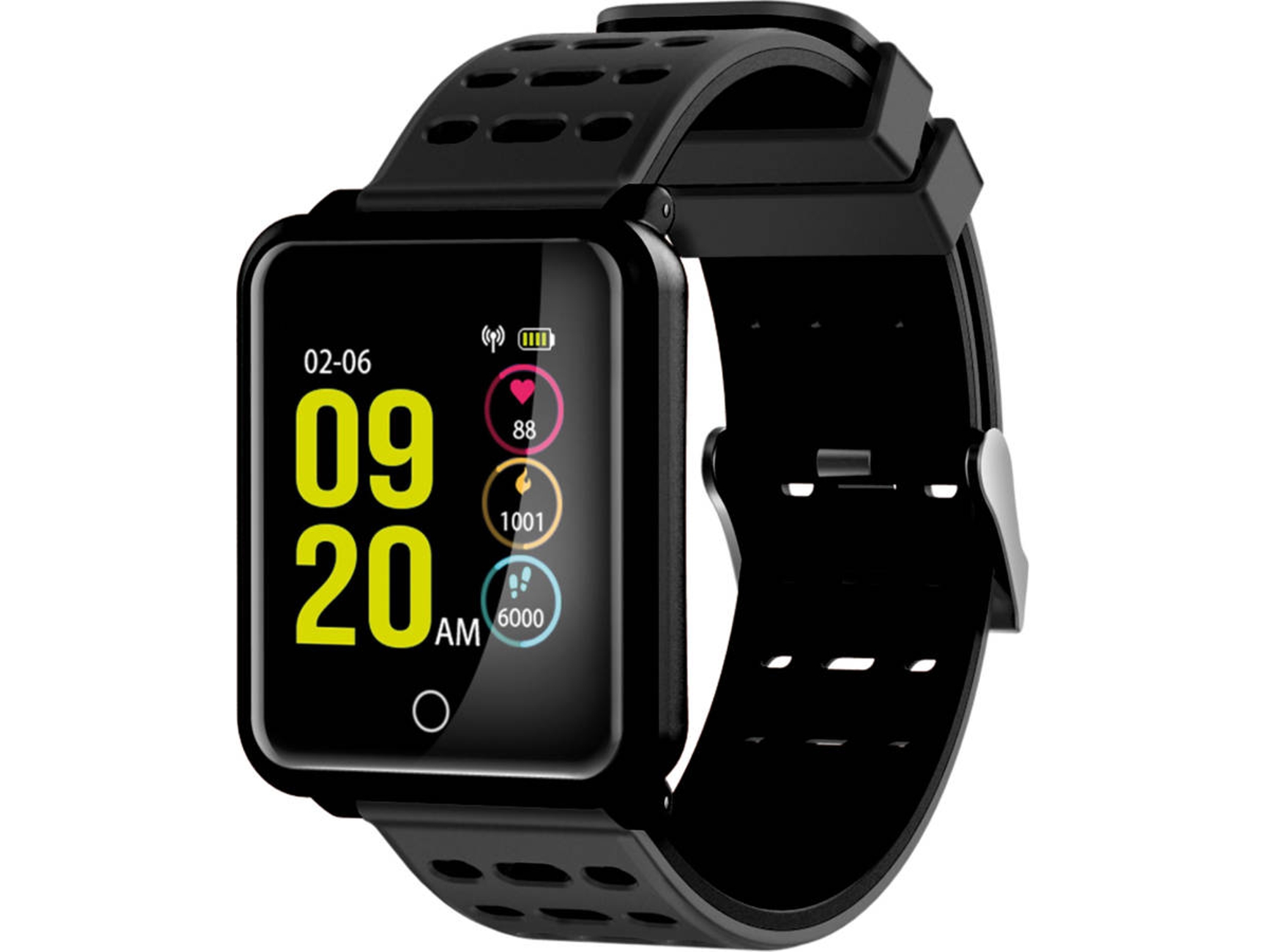 Pulsera de actividad KSIX Fitness Band Cure HR (Bluetooth Hasta 15 días  de autonomía Resistente al agua Negro) Worten Canarias