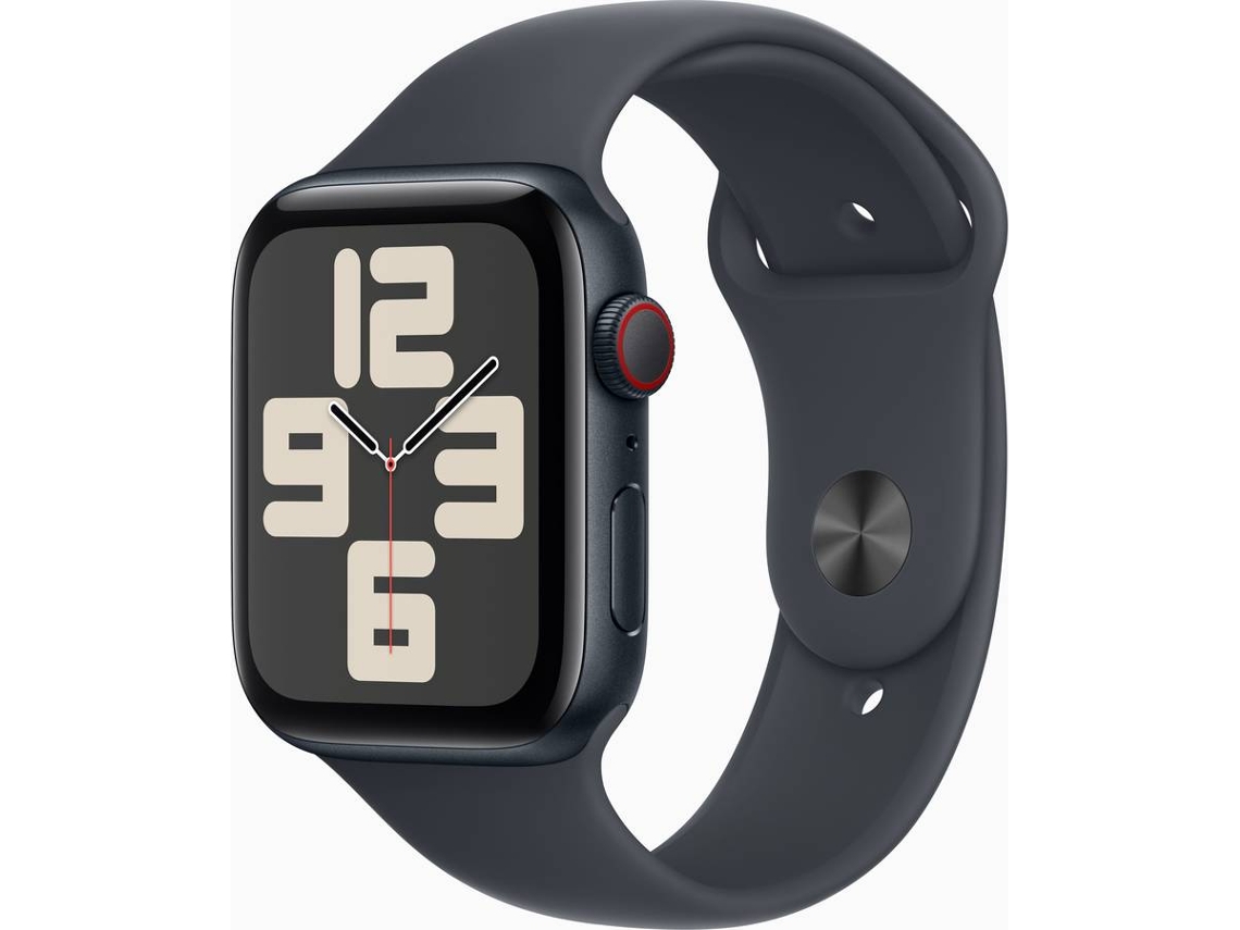 APPLE Watch SE 2024 GPS + Cellular 44mm Aluminio Medianoche con Correa Deportiva Medianoche (Talla: S/M)
