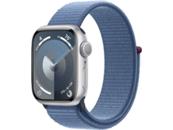 APPLE Watch Series 9 GPS 41 mm Plata con Loop Deportiva Azul-Invierno