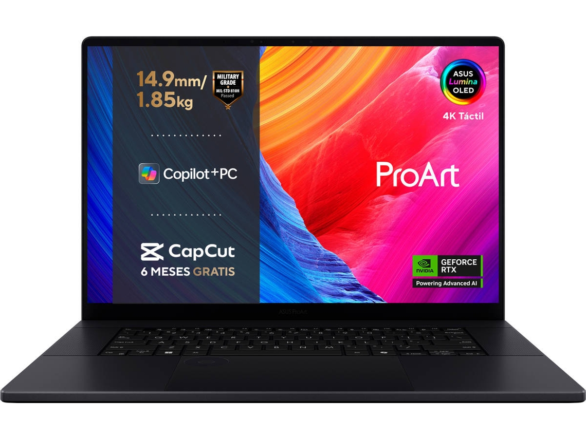 Portátil ASUS OLED H7606WP-SC105W Copilot+ PC (16'' - AMD Ryzen AI 9 HX 370 - RAM: 64 GB - 2 TB SSD - NVIDIA GeForce RTX 5070)