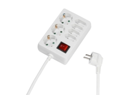 Alargador 3T VIVANCO /4 EU con interruptor 1.4 m (Blanco)