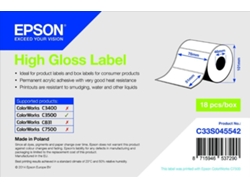Papel para Etiquetas EPSON High Gloss 76mm x 51mm 610 Etiquetas