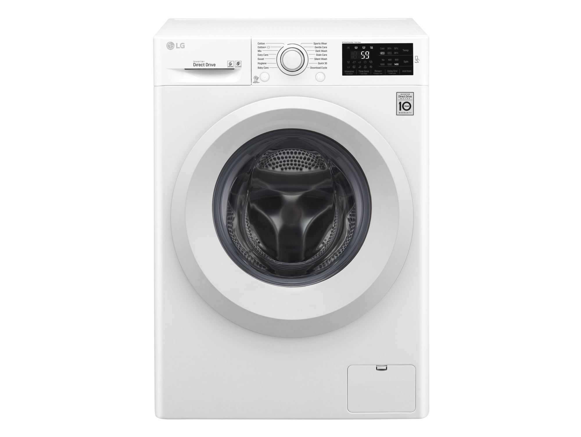 Lavadora LG F2J5TN3W (8 kg - 1200 rpm - Blanco)