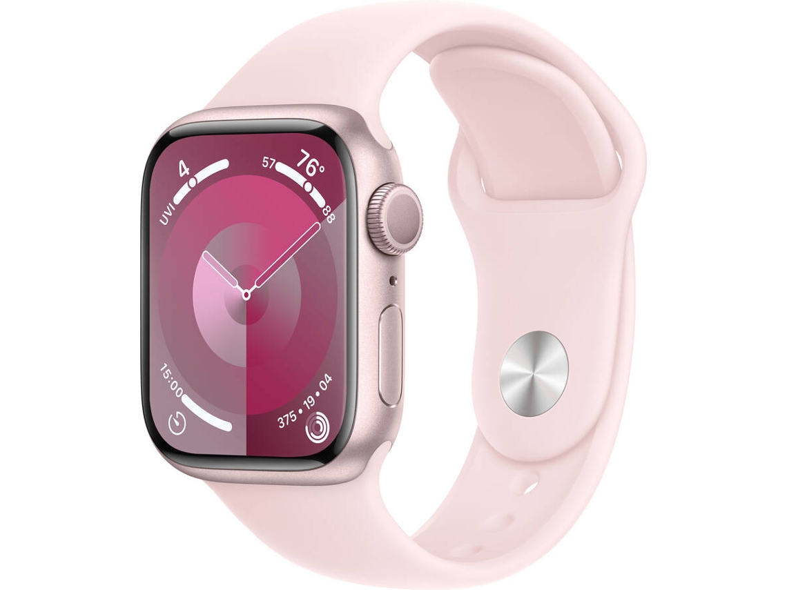 APPLE Watch Series 9 GPS 45 mm Rosa con Correa Deportiva Rosa-claro (Talla: S/M)