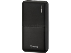 Powerbank MUVIT 20000 (20000 mAh - 2 Puertas USB - Micro USB - Negro)