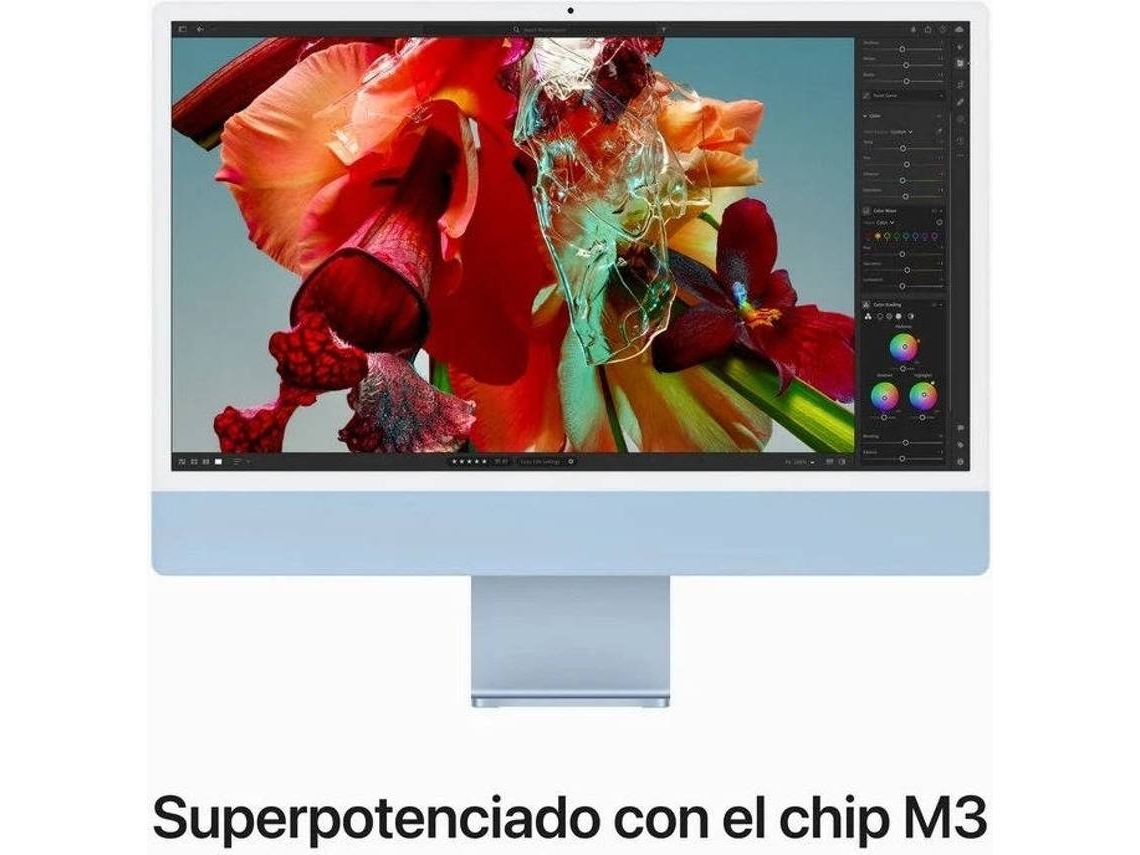 iMac APPLE Azul (24'' - Apple M3 8-Core - RAM: 8GB - 256 GB SSD