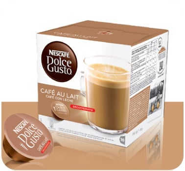 Cápsulas DOLCE GUSTO Cafe con Leche Descafeinado