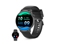 Smartwatch KSIX Core 2, Pantalla AMOLED 1,43", Autonomía 5 días, Modos deporte y salud, Llamadas, Asistentes de voz, Negro