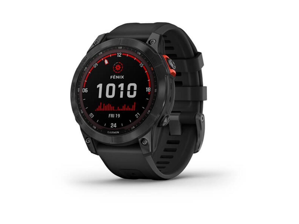 Reloj Deportivo GARMIN Fenix 7 Solar (Bluetooth - Hasta 14 días de autonomia con Energia Solar - Negro)