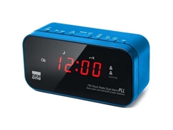 Radio Despertador NEW ONE CR120BL (Azul - Analógico - FM - Corriente - Alarma Doble - Función Snooze)